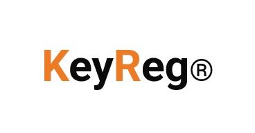 Logo de KeyReg® avec le mot "KeyReg" en noir et orange.